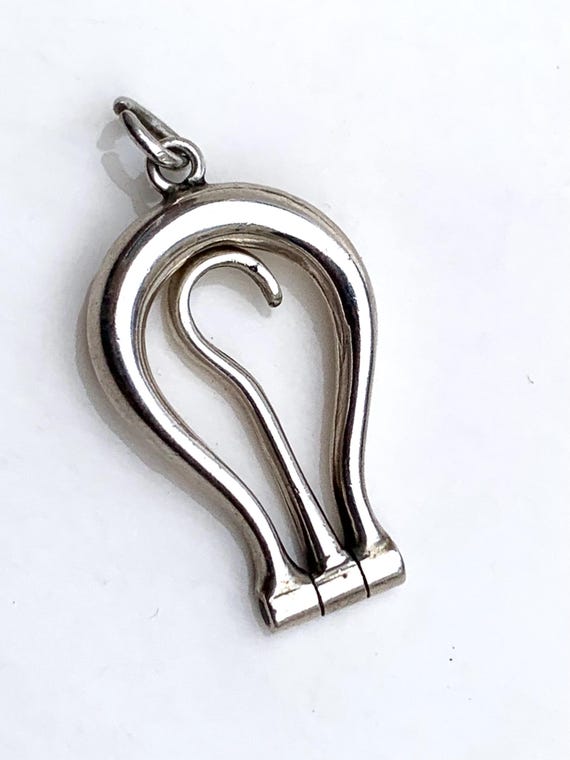 Victorian Silver Folding Button Hook with 1897 Ha… - image 3