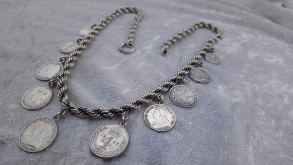 Victorian Silver Penny Necklace
