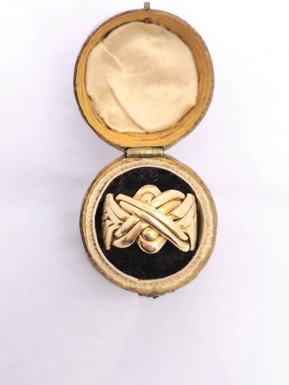 Antique 18ct Gold 8 Piece Puzzle Ring Etsy