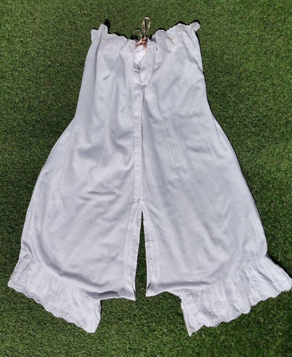 Antique White Cotton Strapless Camiknickers