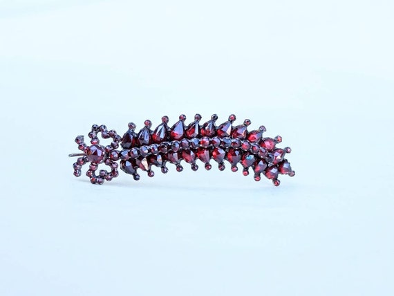 Antique Garnet Wheat Sheaf Brooch
