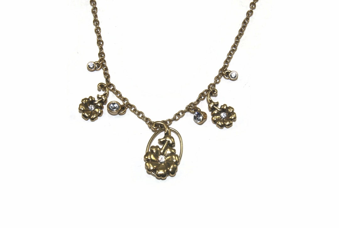 Vintage Pilgrim Jewellery Pilgrim Flower Necklace Vintage Pilgrim
