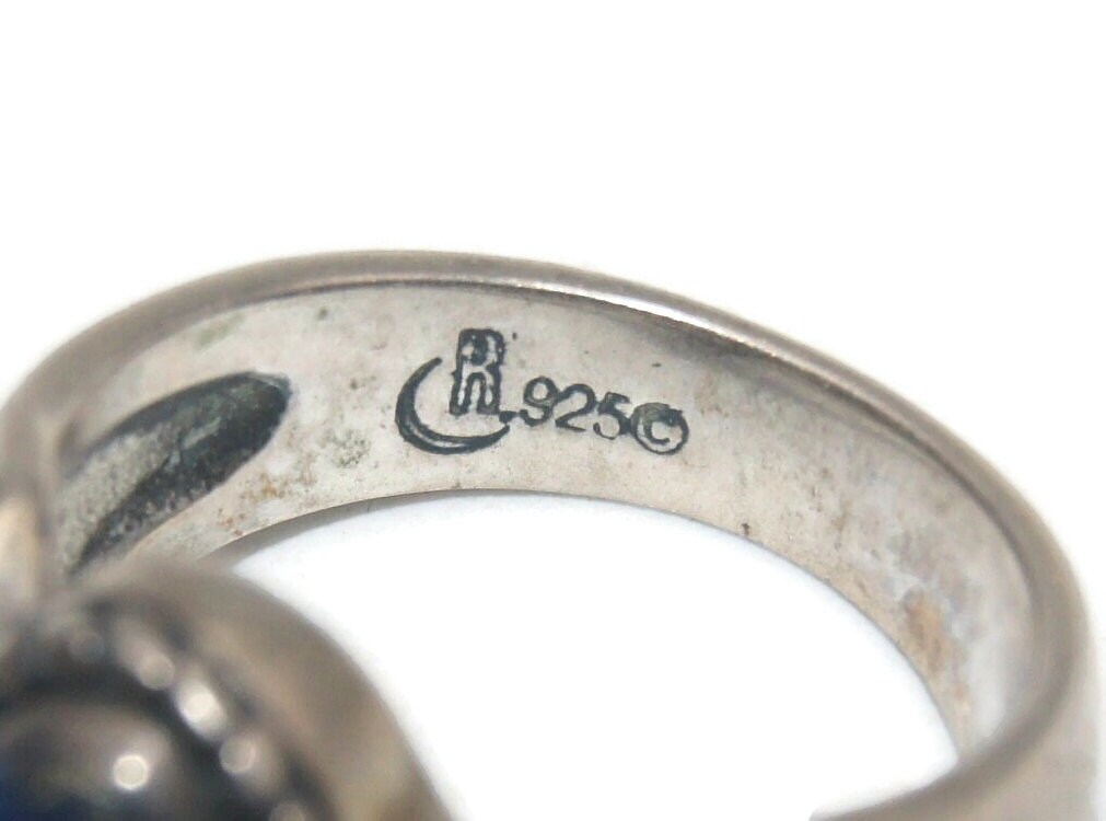 Buy Vintage Sterling Silver and Blue Lapis Lazuli Carolyn