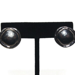Vintage Silver Tone Stud Earrings with Post Backs for Pierced Ears.