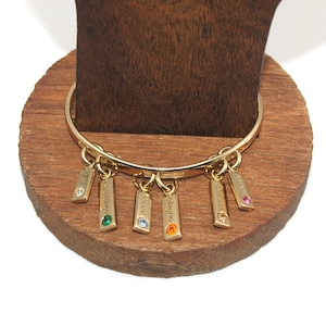 Vintage Gold Tone Spanish Inspirational Charm Bracelet with Colored Rhinestones. 6 1/2 Inch Bracelet  with Lobster Claw Clasp.
