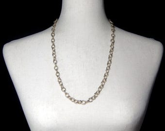 14K金 チェーンネックレス アンティーク 14K ゴールド ダブルリンクチェーンネックレス 41インチ
