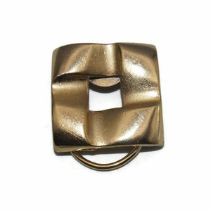 Vintage Gold Ton Quadrat Kleid Clip, Pullover Clip, Schal Clip.
