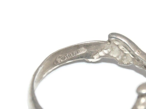 Vintage Sterling Silver Size 7 Dolphin Statement … - image 7