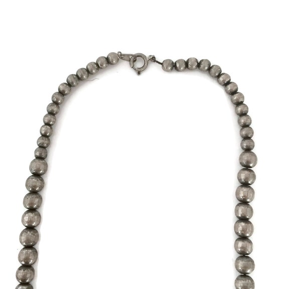 Vintage Graduated Metal Bead Necklace. Late 1950'… - image 3