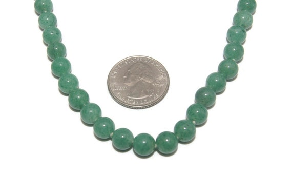 Vintage Green Aventurine 18 inch Beaded Necklace … - image 5