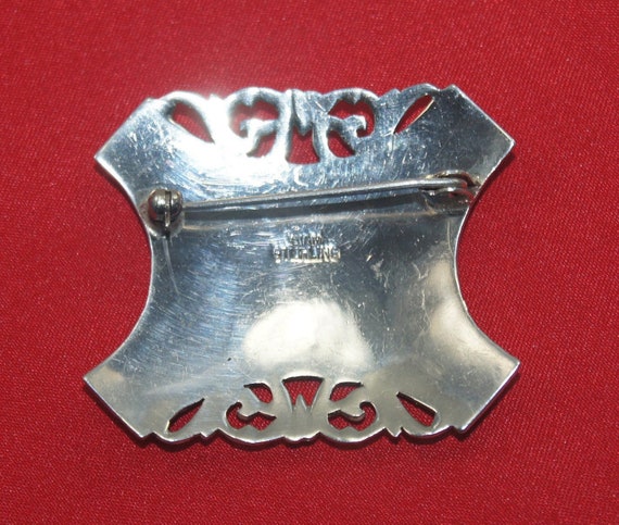 Vintage Siam Sterling Silver Nielloware Brooch De… - image 6