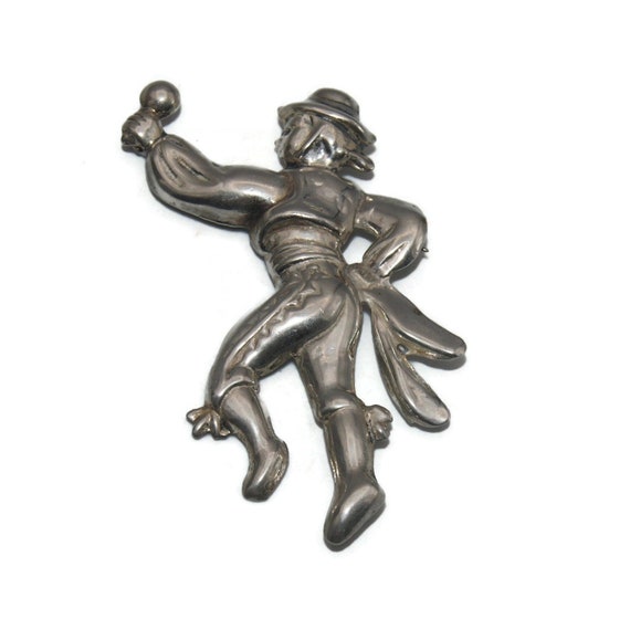 Vintage Sterling Silver Mariachi Dancer Brooch. M… - image 1