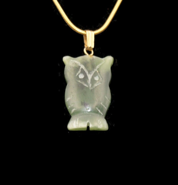 Jade owl deals pendant