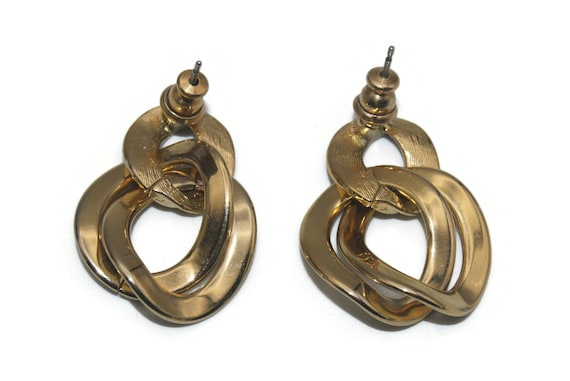 Boucles D’oreilles Vintage Rétro - Bijou Ancien Original D'occasion - Style Fantaisie