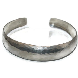 Vintage Gurdal Sterling Silver Hammered 6 1/2 Inch Open Cuff 