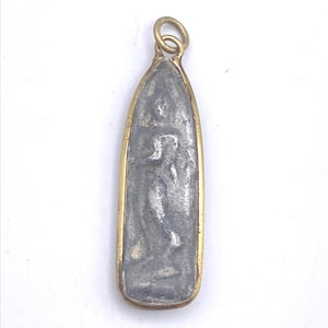 Phra Leela Buddha Amulet, Vintage Thai Magic Pendant, Pendant Talisman Protection Luck Temple, Double Sided.