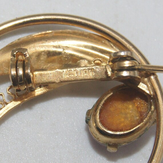 Vintage 1/20 12K Gold Filled and Oval Opal Caboch… - image 6