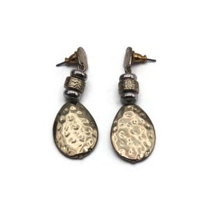 Monet Gold Tone Dangle Earrings Vintage Earrings Gold and Silver Tone Earrings. Daily Wear, Business Wear, Evening Wear, Gift for her.