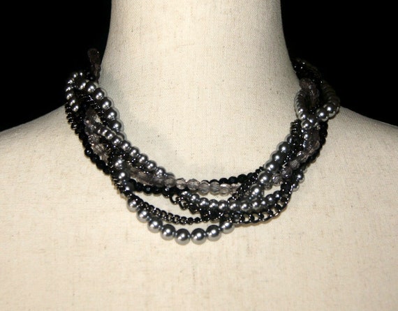 Vintage Premier Designs Gunmetal, Silver Tone, Bl… - image 3