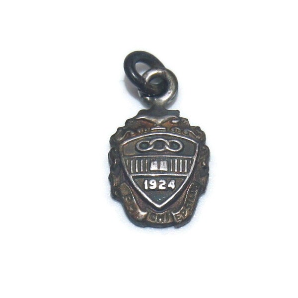 Small Vintage 1924 Phi Chi Epsilon Sterling Silver Odd Fellows Charm.