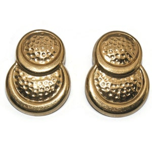 Vintage Avon Golden Glimmer Gold Tone Stud Earrings with Post Backs for Pierced Ears. Avon Doorbell Hallmark.