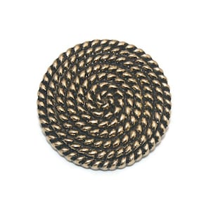 Vintage Gold Ton Rund Kleid Clip, Pullover Clip, Schal Clip. Geschildert Westdeutschland.