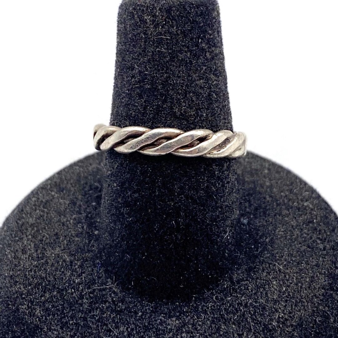 Vintage Sterling Silver Twisted Rope Ring. Hallmarked STERLING ...