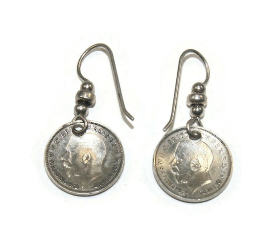 Vintage Dangle Earrings Made from Great Britain 1… - image 1