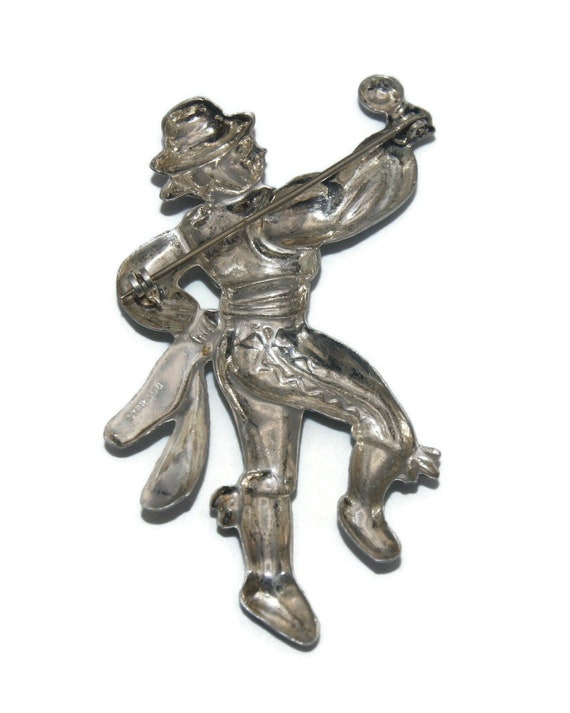 Vintage Sterling Silver Mariachi Dancer Brooch. M… - image 5