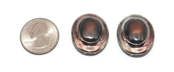 Vintage Liz Claiborne Silver and Copper Tone Oval… - image 4