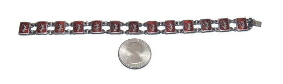 Vintage Siam Sterling Silver 7 Inch Link Bracelet… - image 5