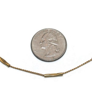 Vintage GoldTon 59 Zoll Halskette mit Federring Verschluss. Bild 5