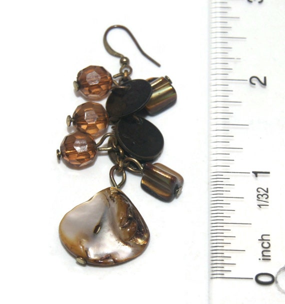 Vintage Mother of Pearl, Brown and Red Jasper Bea… - image 10