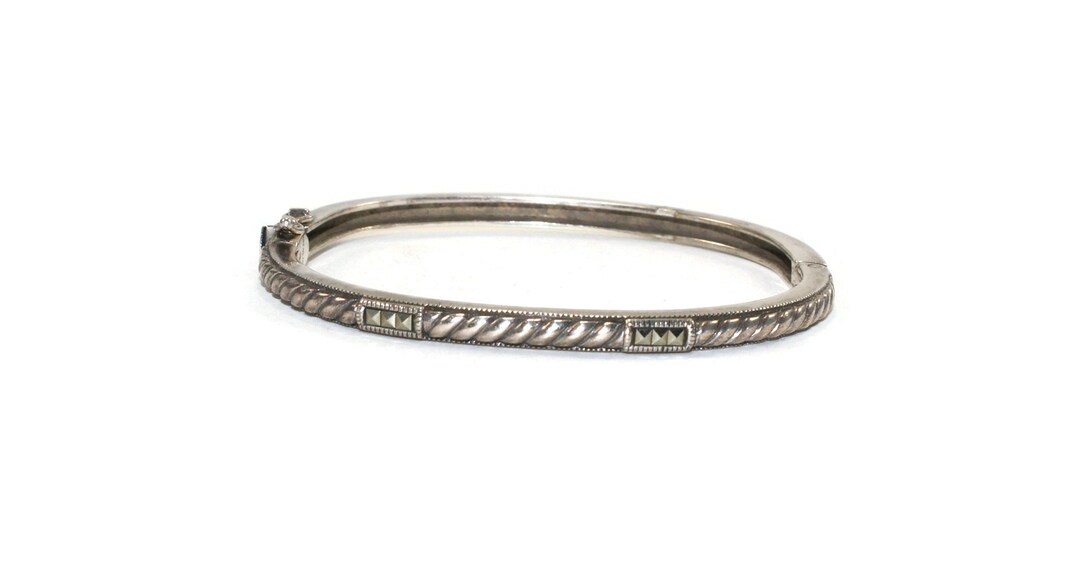 Vintage Zadok Sterling Silver Repousse Bangle Bracelet - Etsy