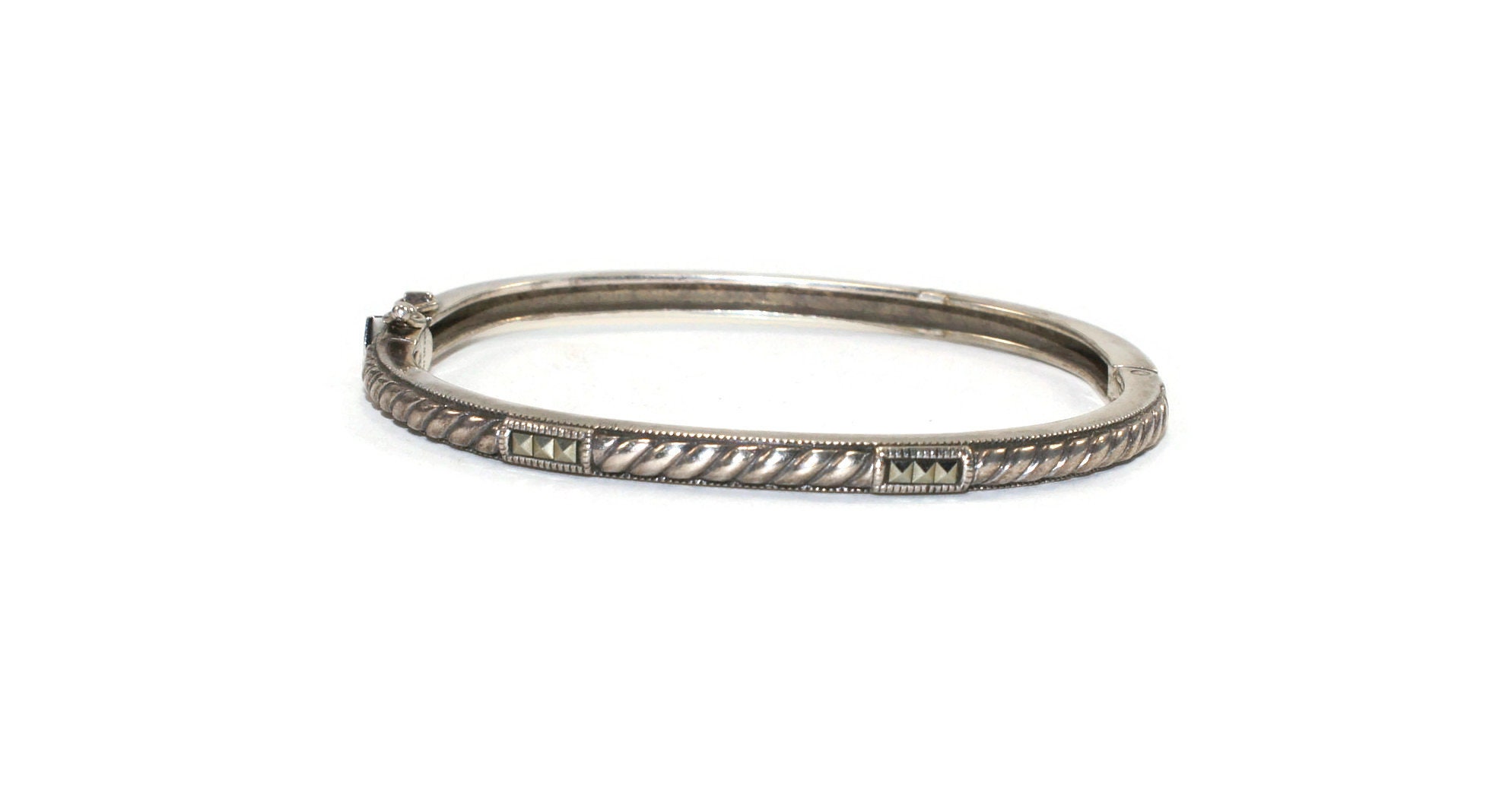 Vintage Judith Jack Art Deco Style Sterling Silver and