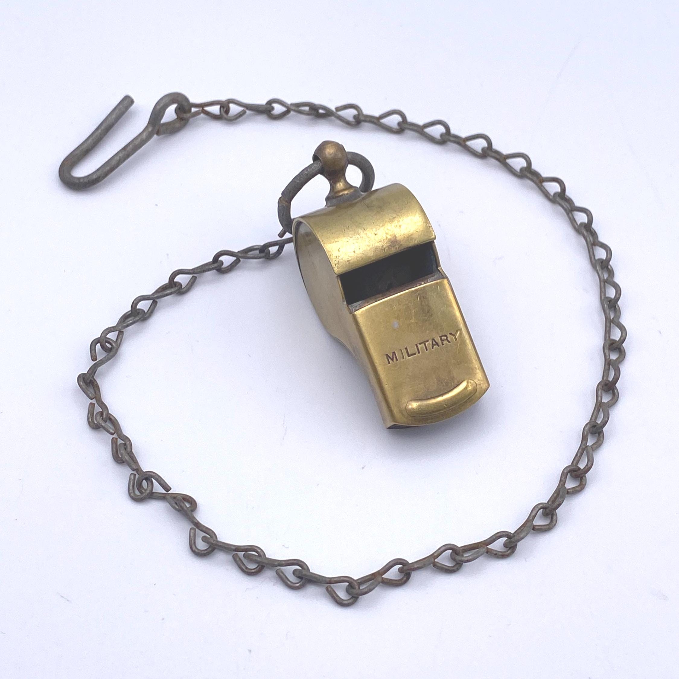 Fischietto Tradizionale Nichelato &ndash; Stile Polizia Ed Esercito WW1 WW2, Per Scoutismo