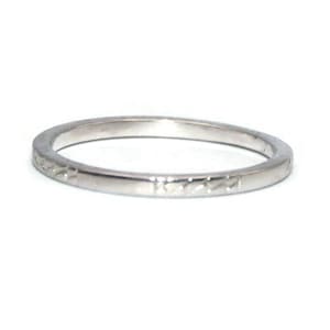 Vintage Avon Silver Tone Size 7 Thin Band. Avon Hallmark.