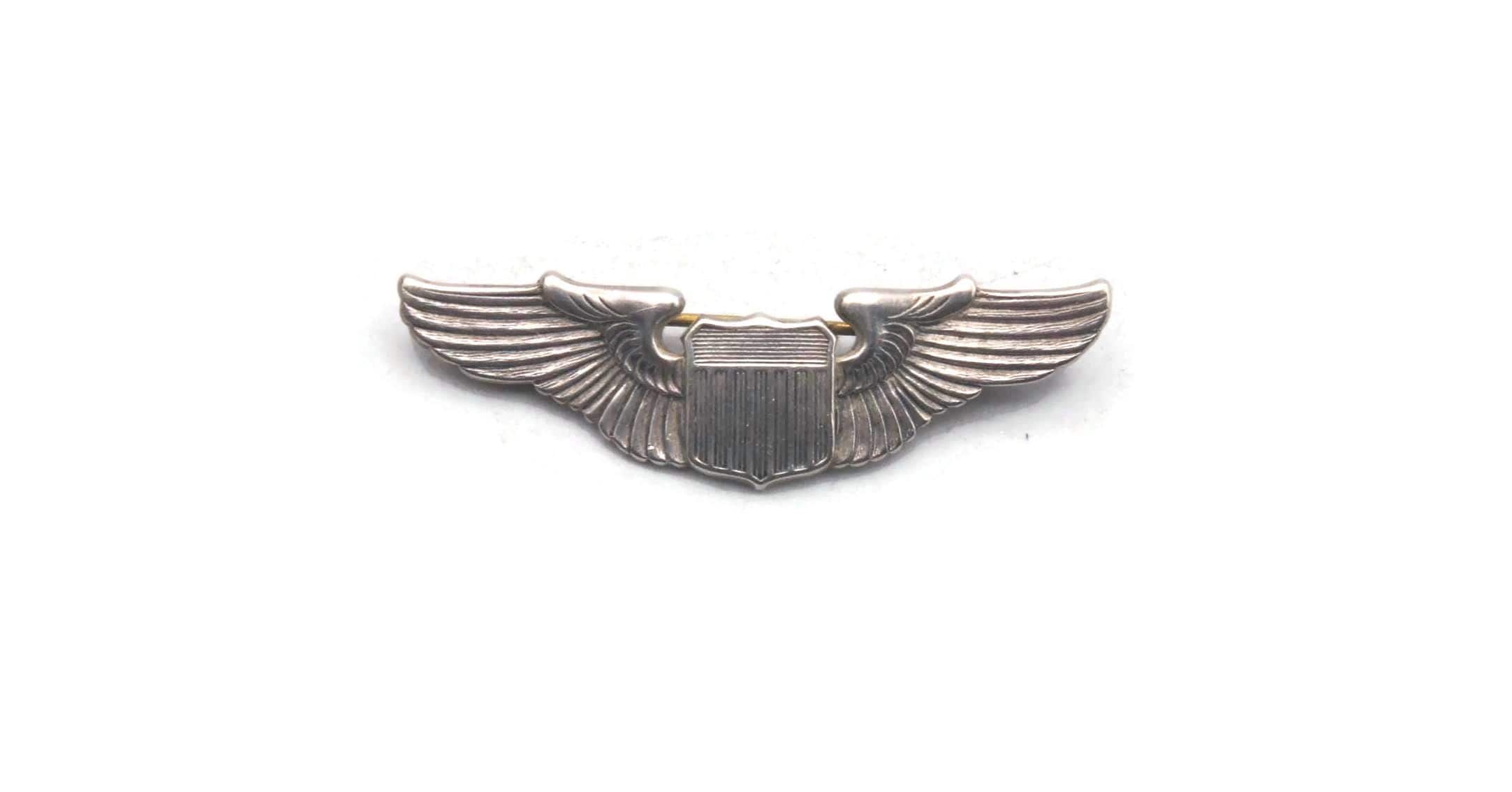 Vintage WWII United States Army Air Force Pilot Wings, Sterling