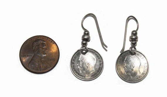Vintage Dangle Earrings Made from Great Britain 1… - image 3
