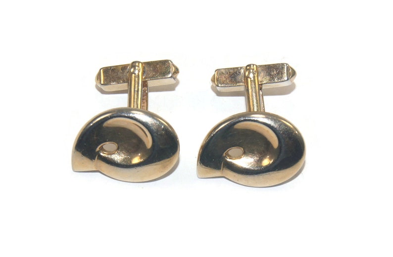 Swank Hallmark. Vintage Swank Gold Tone Free Form Cuff Links