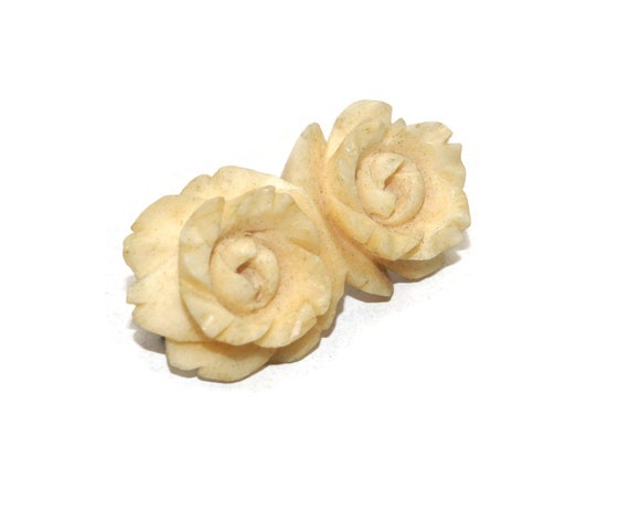 Vintage Early 20th Century Celluloid 2 Flower Bro… - image 2