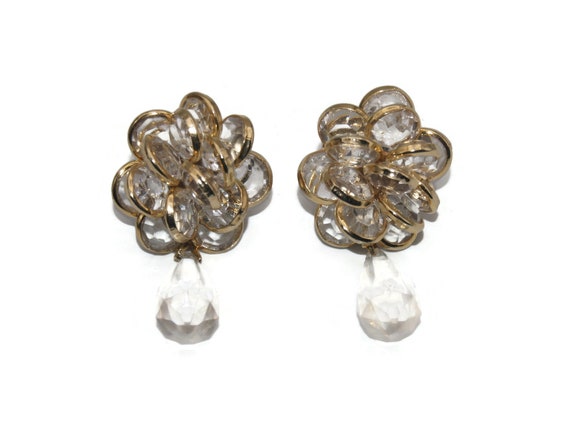 gold clear earrings vintage s-l400.jpg main image 3
