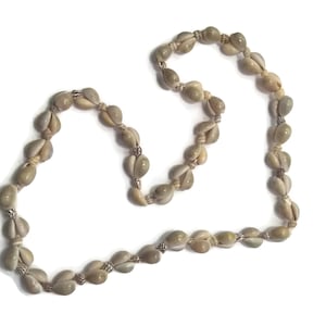 34 Inch Long Vintage Handmade Shell Necklace.