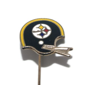 Vintage Gold Tone Enameled Pittsburgh Steelers Stick Pin, Hat Pin.