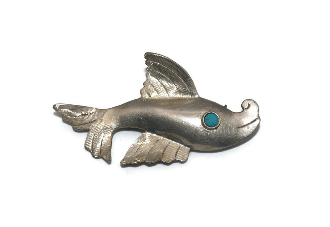 Broche Ancienne Mexique – Deux Filles En Argent 925, Bijou Vintage Authentique