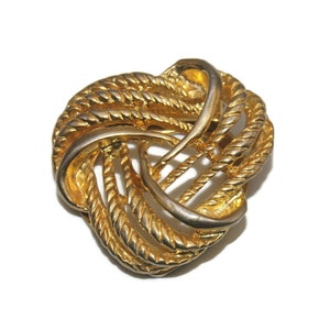 Vintage Gold Tone Love Knot Dress Clip.