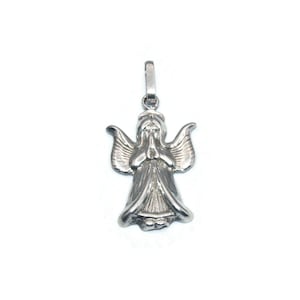 Vintage Sterling Silver Praying Angel Pendant. Marked 925.