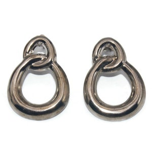Vintage Silver Tone Stud Earrings with Post Backs for Pierced Ears.