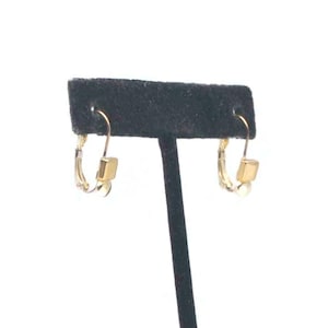 Small Vintage Silver & Gold Tone Drop Earrings with Latch Backs for Pierced Ears, Daily Wear, Buisness Wear, Small Earrings.