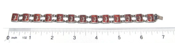 Vintage Siam Sterling Silver 7 Inch Link Bracelet… - image 6